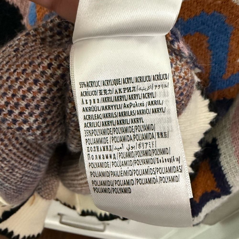 Farm Rio NEW Mixed Ikat Hearts Knit Cardigan - Picture 11 of 13